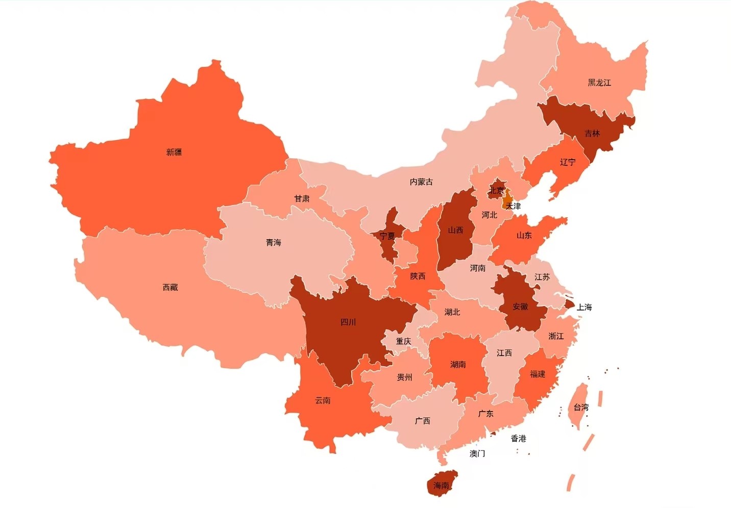 中国销售网络地图